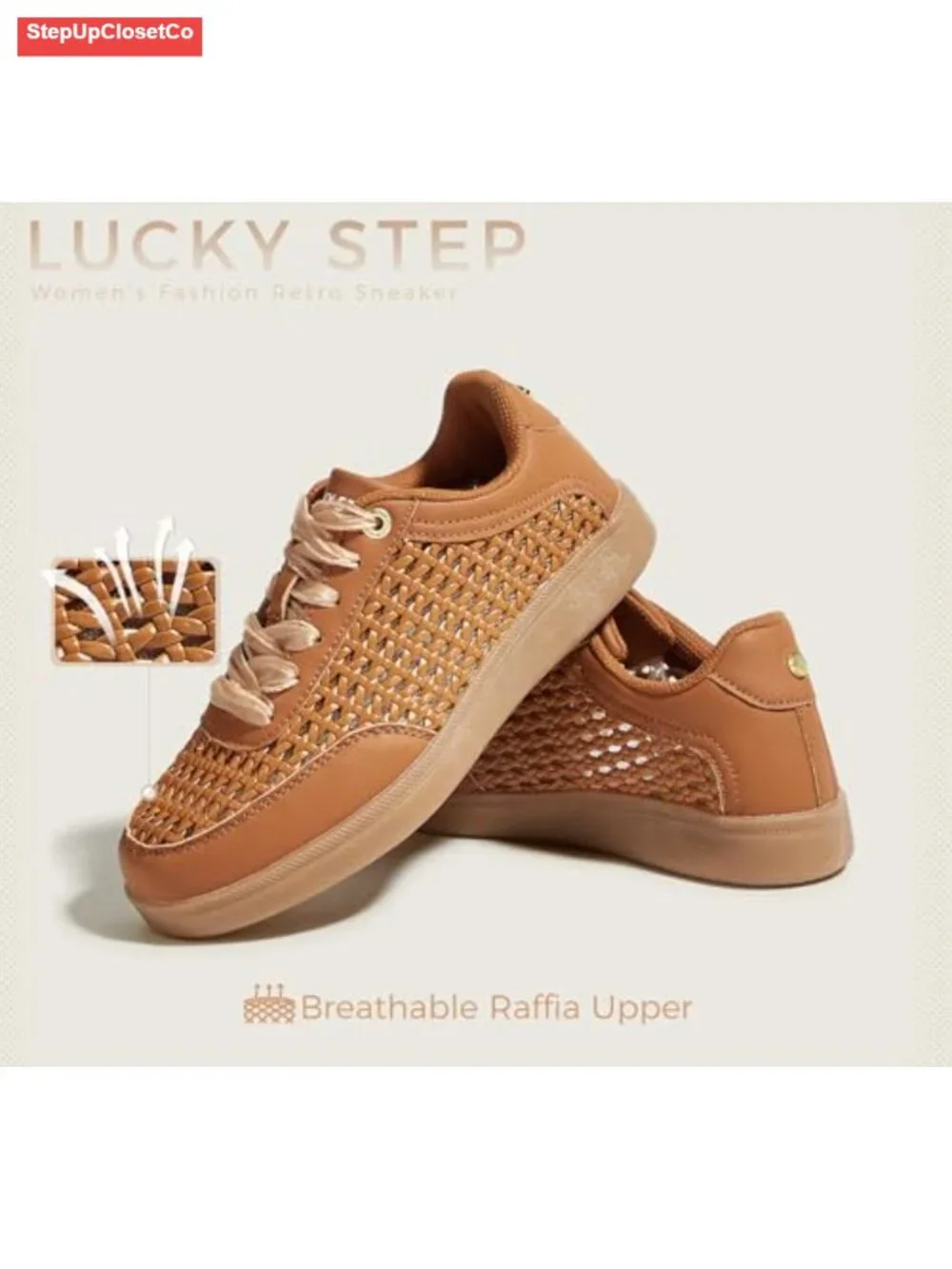 Women's Fashion Tennis Sneakers Retro Casual Walking Shoes with Dual Laces